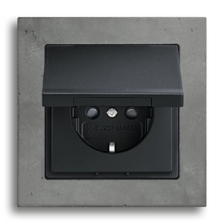 SCHUKO® Steckdose mit Klappdeckel